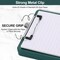 Small Clipboard with Storage, A5 Clipboards with Pen Holder, Mini Plastic Clipboard with Low Profile Clip for Classroom, School, Office Supplies (Emerald)